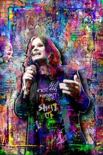 Póster OZZY OSBOURNE TRIBUTE, impresión de arte pop Ozzy Osbourne envío gratuito EE. UU. segunda mano  Embacar hacia Mexico