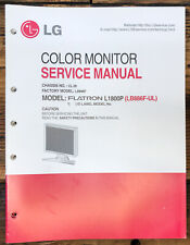 Usado, Monitor LG Flatron LCD L1800P manual de serviço *original* comprar usado  Enviando para Brazil
