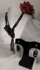 Necklace earring black for sale  Saginaw