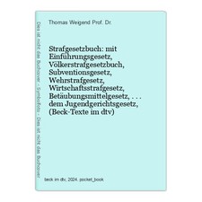 Strafgesetzbuch einführungsge gebraucht kaufen  Ohlsbach