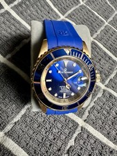 Relógio de mergulho automático masculino Revue Thommen mostrador azul, aço inoxidável, 17571.2428 comprar usado  Enviando para Brazil