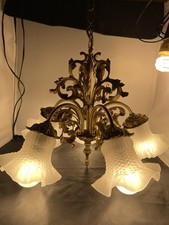 Light brass chandelier for sale  South Bend