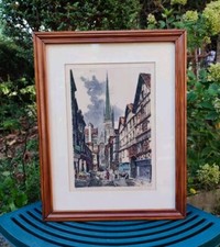 Ancienne lithographie rouen d'occasion  France