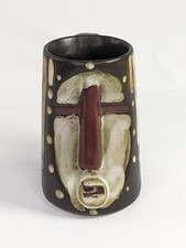 Usado, Máscara facial de cerâmica arte mexicana Mara caneca Stein grande assinada Tiki em excelente estado usado comprar usado  Enviando para Brazil