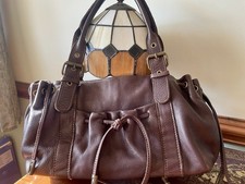 Brown leather handbag for sale  PRESTON