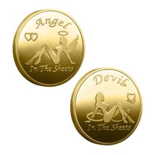 Usado, 1 peça moeda desafio comemorativo menina diabo e anjo coleção moedas presentes de ouro comprar usado  Enviando para Brazil
