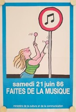 Affiche fête musique d'occasion Affiche fête musique d'occasion  La Courtine