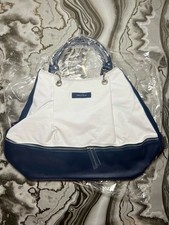 Bolsa tote Nautica azul marinho/branco 18x16x5 compartimento frontal com zíper nova em folha comprar usado  Enviando para Brazil