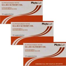 Supositórios de óleo de espinheiro marinho (30 peças) -Produto natural dos EUA - ОБЛЕПИХА comprar usado  Enviando para Brazil