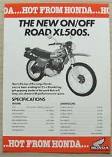 Honda xl500s motorcycle for sale  LEICESTER