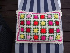 Vintage rosenkissen häkelrose gebraucht kaufen  Gießen