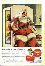 Coca Cola 1947 Papai Noel Hospitalidade em sua geladeira anúncio vintage original comprar usado  Enviando para Brazil