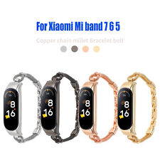 Cobre Corrente Millet Pulseira Cinto Fr Xiaomi Mi Band 7 6 5 Pulseira Cinta Correa, usado comprar usado  Enviando para Brazil