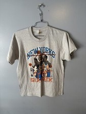 Camiseta gráfica vintage New York Knicks melhor pacote com seis estrelas tela Salem juventude grande anos 80 comprar usado  Enviando para Brazil