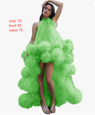 Vestido de baile feminino Halter vestido de baile tule inchado altura baixa formal festa noturna comprar usado  Enviando para Brazil