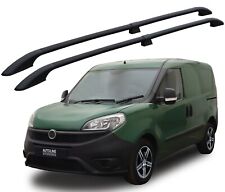 Barras de teto de alumínio preto trilhos laterais para caber curta distância entre eixos Fiat Doblo (2010-22), usado comprar usado  Enviando para Brazil
