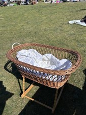 Vintage wicker moses for sale  WARE