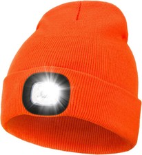 Gorro com luz unissex LED USB recarregável mãos livres farol chapéu malha comprar usado  Enviando para Brazil