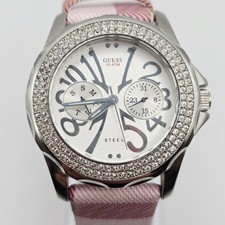 Relógio Guess cronógrafo aço inoxidável cristalizado. Bateria nova I11046L2, usado comprar usado  Enviando para Brazil