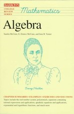 ALGEBRA (BARRON'S COLLEGE REVIEW SERIES) By Sandra Luna Mccune & E Donice Mccune na sprzedaż  Wysyłka do Poland