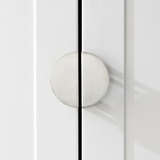 Moderno Pequeño Latón Cepillado Plata Media Luna Puerta Armario Pomos de Armario comprar usado  Enviando para Brazil