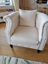 Cream tub chair for sale  RIPLEY