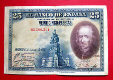 ESPANHA ESCASSA 1928 VINTAGE 25 PESETAS NOTA CIRCULADA GRAU COLECIONÁVEL   comprar usado  Enviando para Brazil