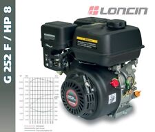 Usado, MOTORE LONCIN G 252 F BENZINA 8HP ALBERO CONICO D.23 ALESAGGIO 75 x 57 comprar usado  Enviando para Brazil