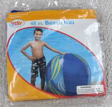 BOLA DE PRAIA inflável vintage 48" SAND n SUN vinil brilhante listra azul WALMART comprar usado  Enviando para Brazil