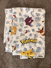 Usado, Lençol de cama vintage anos 90 Pokémon top Nintendo Twin multicolorido plano 89x93 videogame EUA comprar usado  Enviando para Brazil