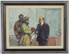Realismo socialista soviético Anatoli Dovzhenko (1932-1991) "Lenin & Messengers" (1) comprar usado  Enviando para Brazil