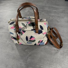 Bolsa satchel feminina Fossil Rachel cinza bolsa tiracolo bolsa com alça floral comprar usado  Enviando para Brazil