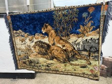 Vintage lion tapestry for sale  NOTTINGHAM