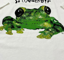 Camiseta RARA Vintage Prata Cadeira Frogstomp Tamanho L Grunge Punk Band Branca REIMPRESSÃO comprar usado  Enviando para Brazil