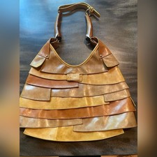 Usado, Dolce Gabbana? Bolsa Hobo Layer Feminina Grande Couro Marrom Claro Cabo de Madeira *Leia* comprar usado  Enviando para Brazil
