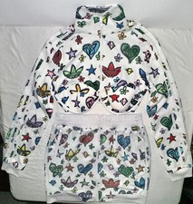 Conjunto de 2 peças de saia crop top Adidas x Jeremy Scott monograma feminina tamanho LRG cor, usado comprar usado  Enviando para Brazil