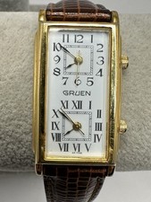 Gruen 299-PUW500 relógio feminino duplo tempo novas baterias 22MM 7.25" J80 comprar usado  Enviando para Brazil