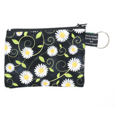 Moeda flor margarida e bolsa cartão dinheiro 100% algodão tecido floral jardim comprar usado  Enviando para Brazil
