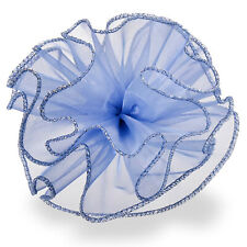 25 CRISTAL AZUL com BORDAS PRATEADAS Organza & LUREX Circles bomboniere Favour Net comprar usado  Enviando para Brazil