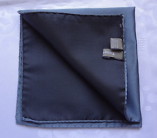 Lenço quadrado bolso bordas laminadas à mão azul cadete de seda masculino de hoje novo sem etiquetas comprar usado  Enviando para Brazil