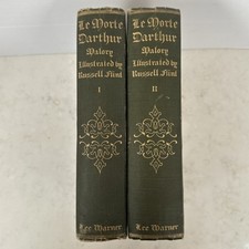 1920 Malory LE MORTE D'ARTHUR 2 Vols King Arthur Knights Round Table Rare, usado comprar usado  Enviando para Brazil