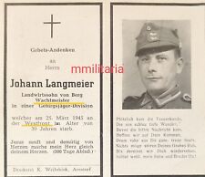 Sterbebild wwii wachtmeister gebraucht kaufen  Gottmadingen