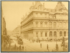 France, Lyon, le palais de la Bourse et la rue de la république  vintage albumin comprar usado  Enviando para Brazil