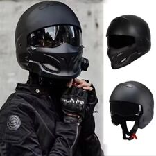Capacete de motocicleta mais recente capacete combinação personalidade rosto inteiro capacete retrô comprar usado  Enviando para Brazil