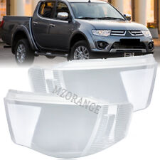 Par de Tampa de Lente de Farol Frontal Transparente Para Mitsubishi L200 Triton ML MN 2005-2014, usado comprar usado  Enviando para Brazil