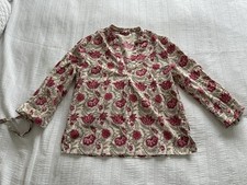 Blusa floral Batik verde monção tamanho M Reino Unido 12 gravata de algodão manga 3/4  comprar usado  Enviando para Brazil