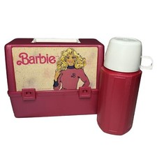 Lancheira Barbie vintage Mattel com garrafa térmica 1989 rosa feita no Canadá comprar usado  Enviando para Brazil