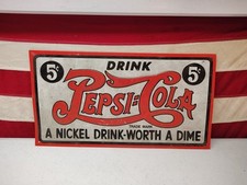 Metal embossed pepsi for sale  Antigo