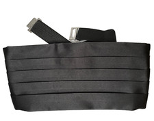 Black satin cummerbund for sale  BRISTOL