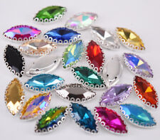 Usado, 100pcs 7x15mm Costurar em configurações de Navette Cor Cristal Jóias De Strass comprar usado  Enviando para Brazil